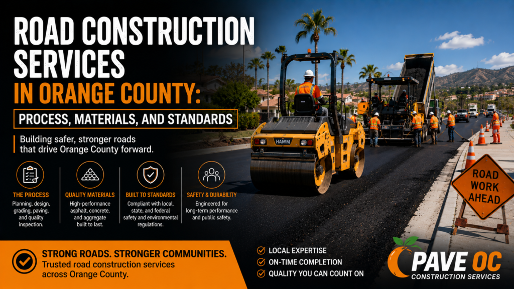 Road Construction Services in Orange County: Process, Materials, and Standards